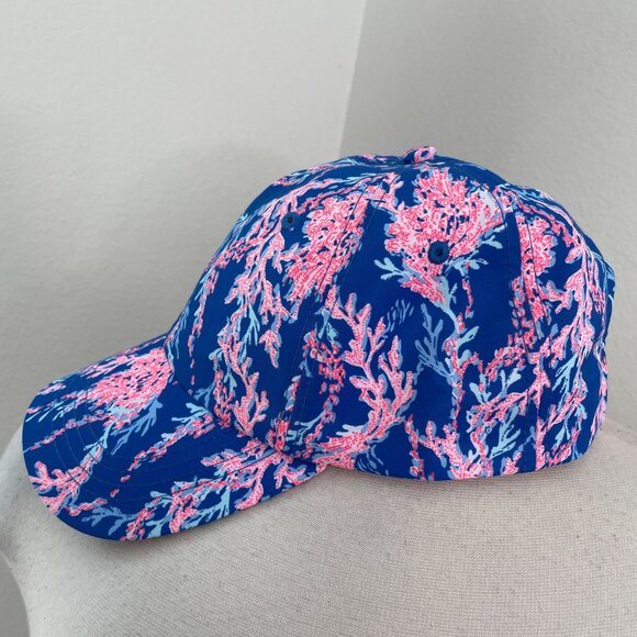 NEW Lilly Pulitzer Womens Run Around Baseball Hat Borealis Blue Cap Adjustable - Picture 12 of 13